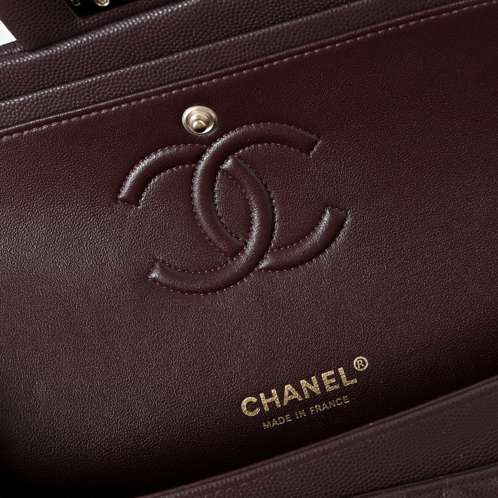 Chanel Classic Flap Bag Coffee Brown Light Gold Hardware A01113 23x14.5x6cm