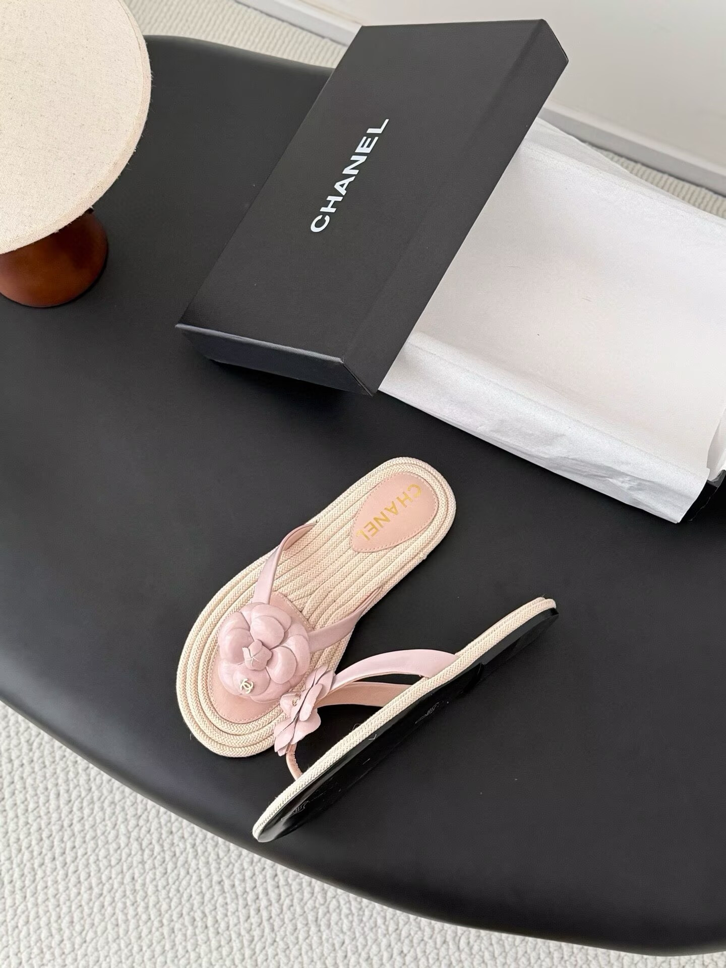 UA Chanel Thongs Slides