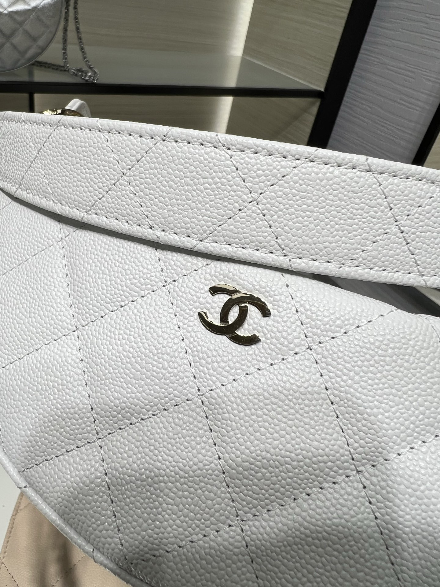 Chanel Clutch with chain Light Gold Hardware AP5094 15x22x6cm