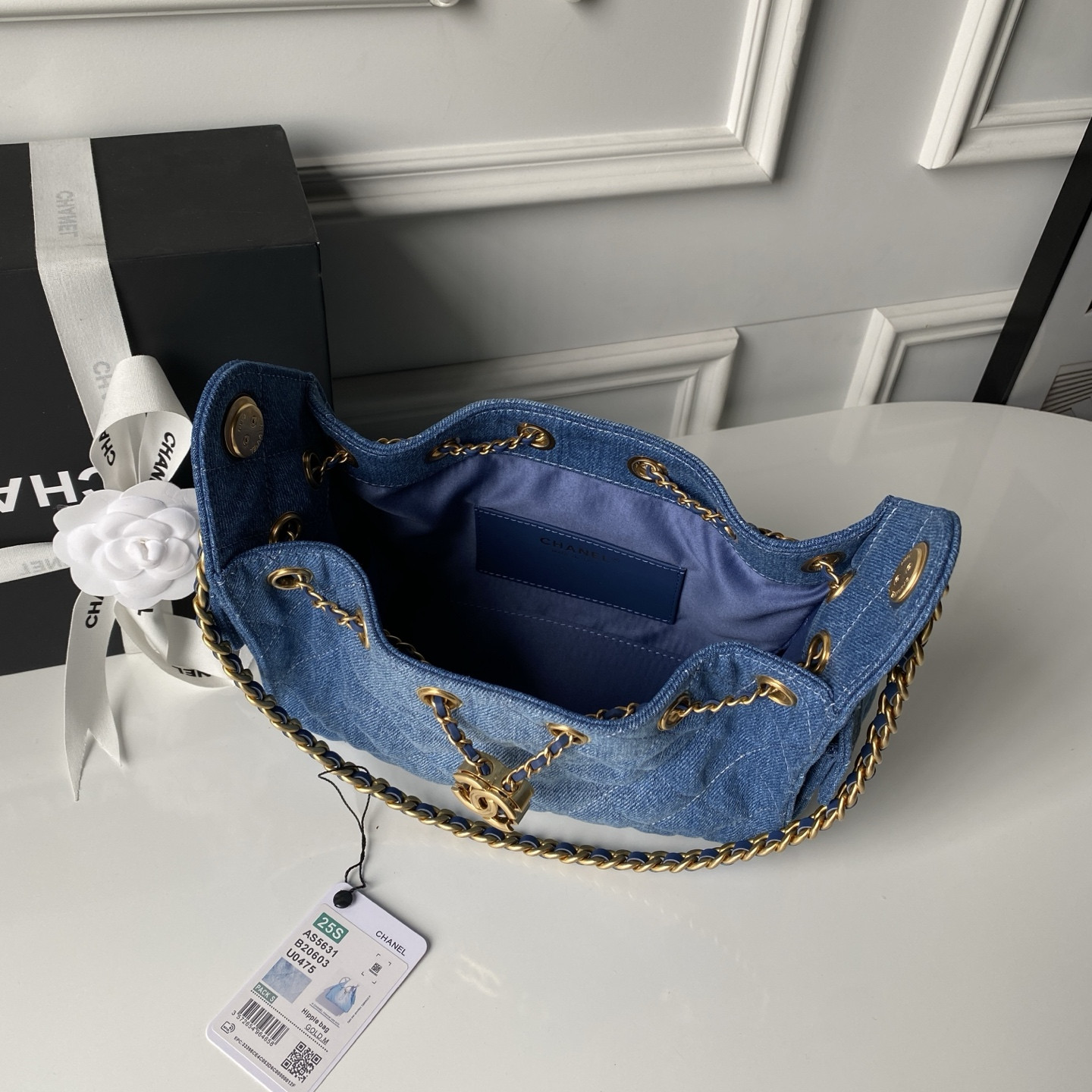 CHANEL 25C Bucket Bag 20x22x12.5cm