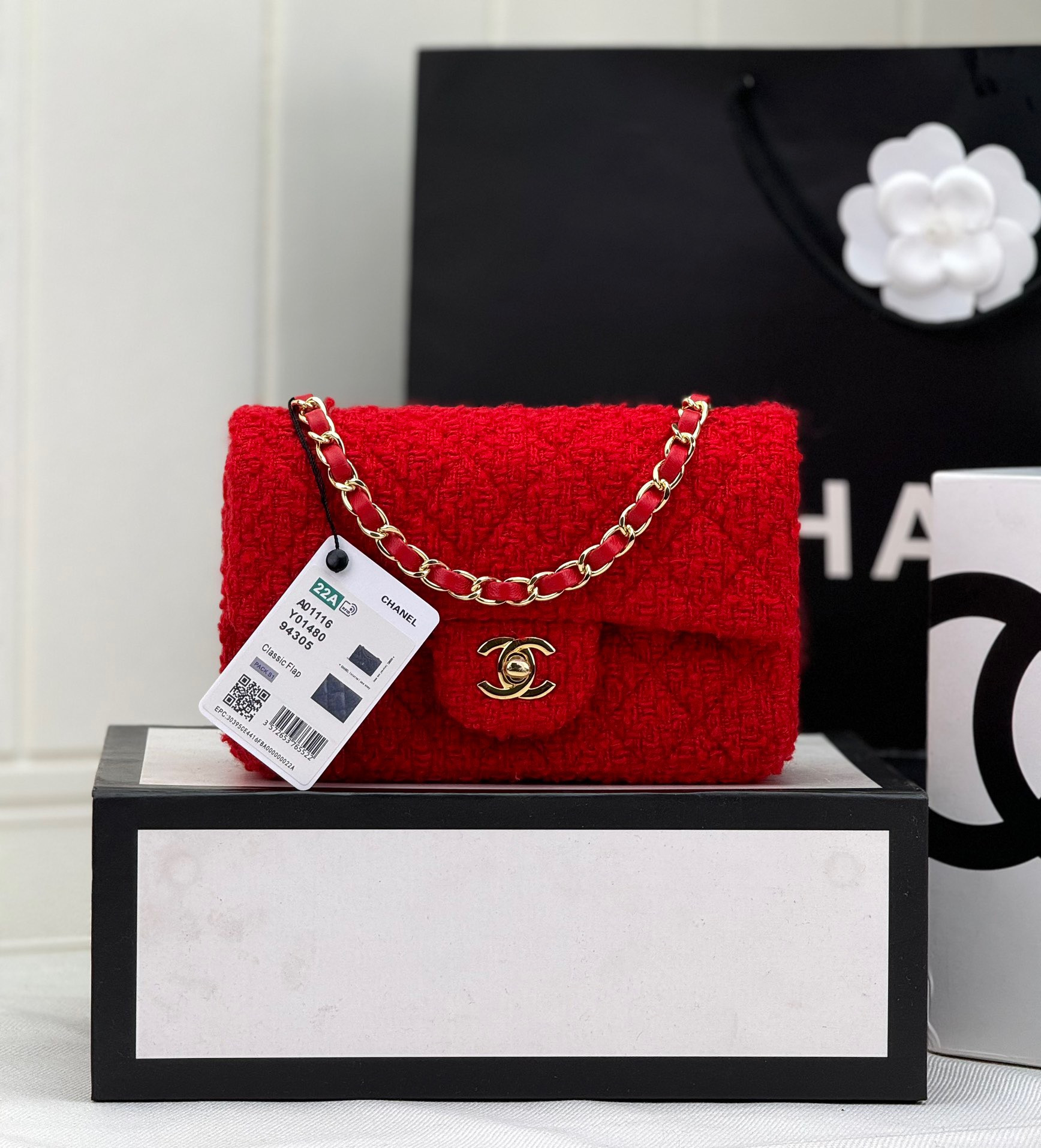 Ch**el MINI CLASSIC 11.12 HANDBAG 20 12 × 20 × 6 cm