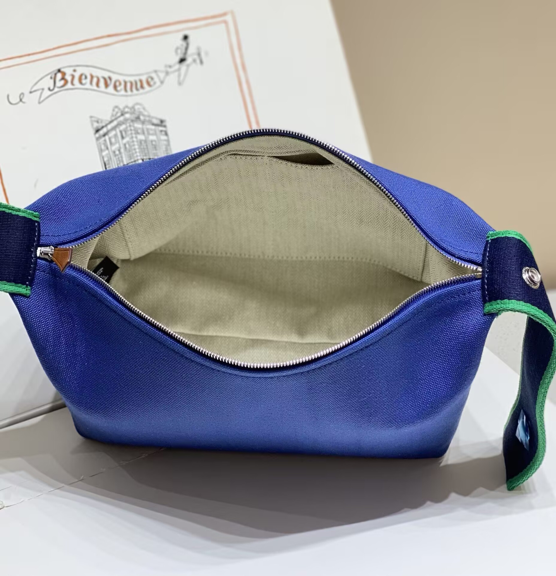 Hermes Canvas Bride-A-Brac Case Toiletry Pouch