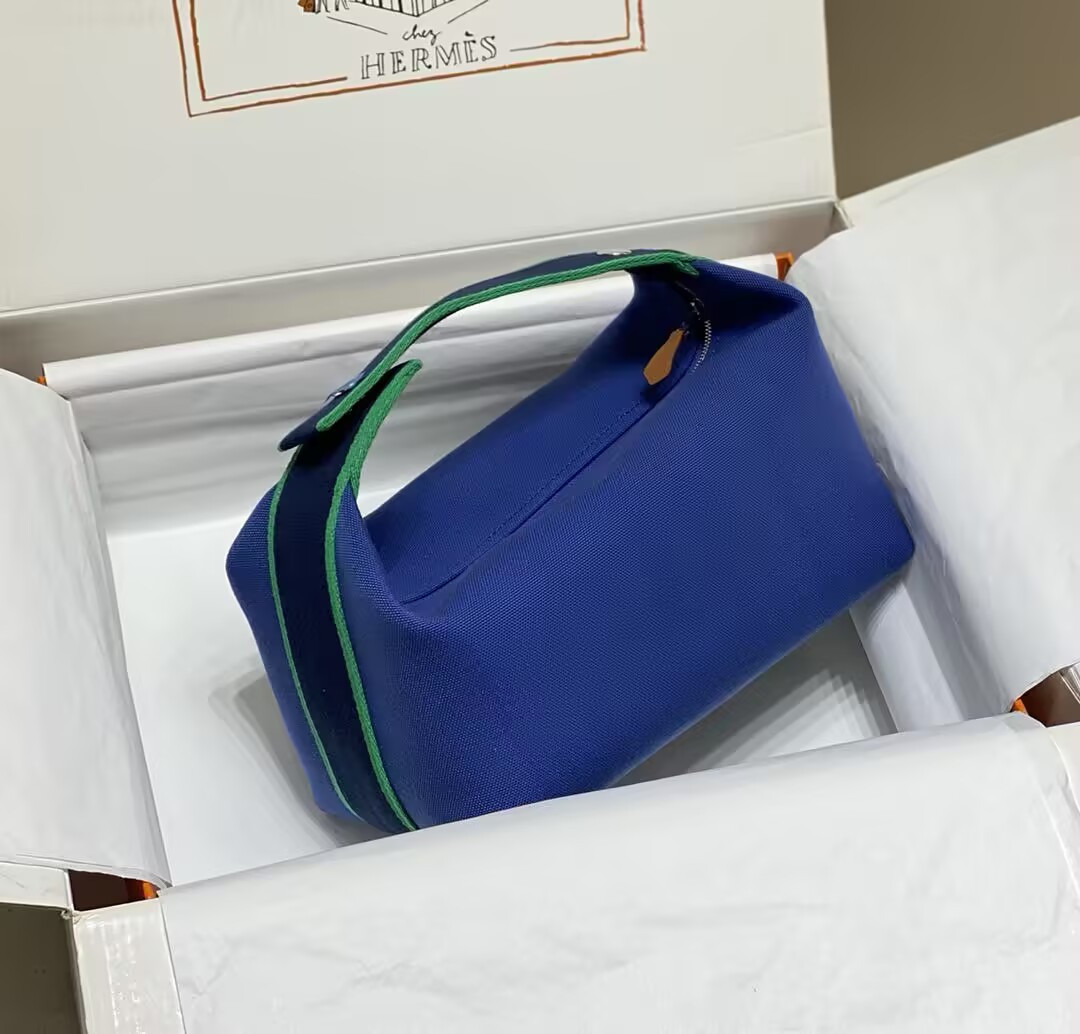 Hermes Canvas Bride-A-Brac Case Toiletry Pouch