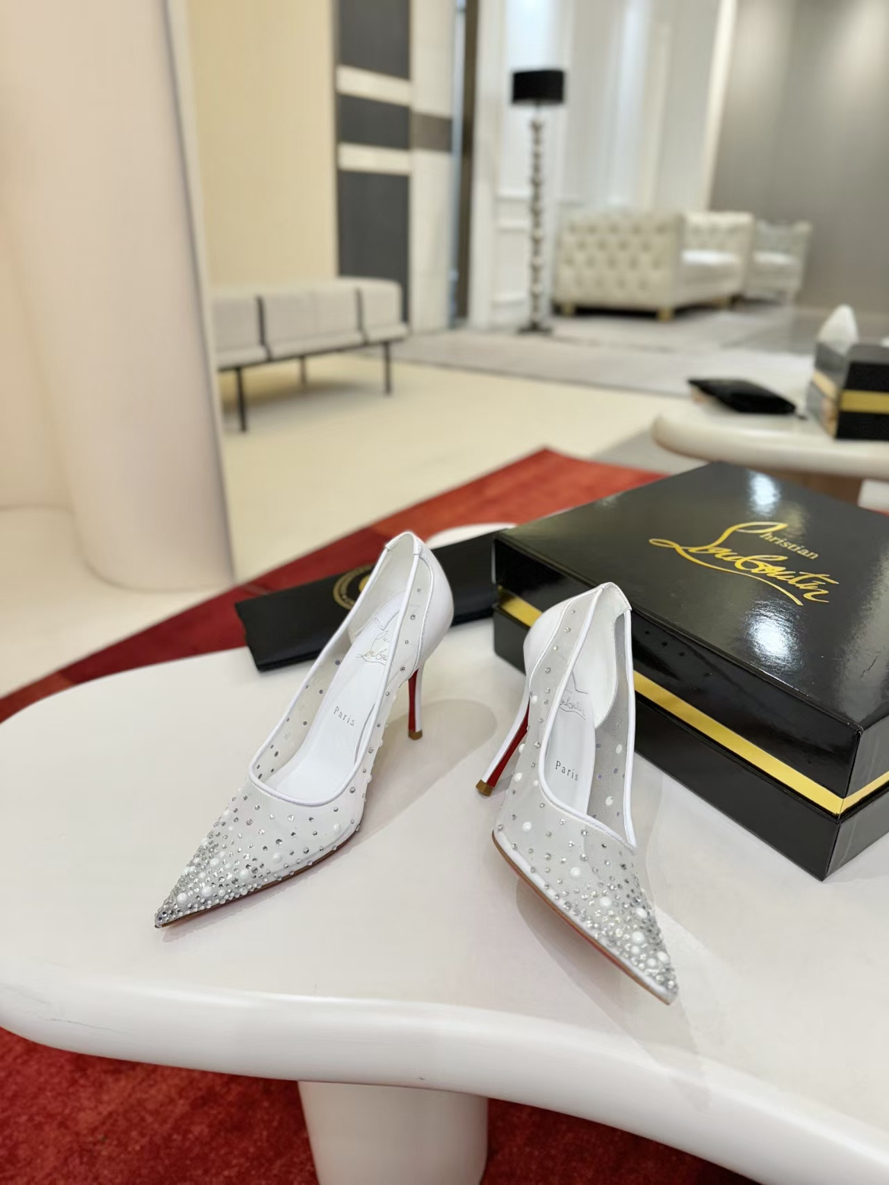 ua Chr1st1an louboutin miss z degrastrass perla pumps