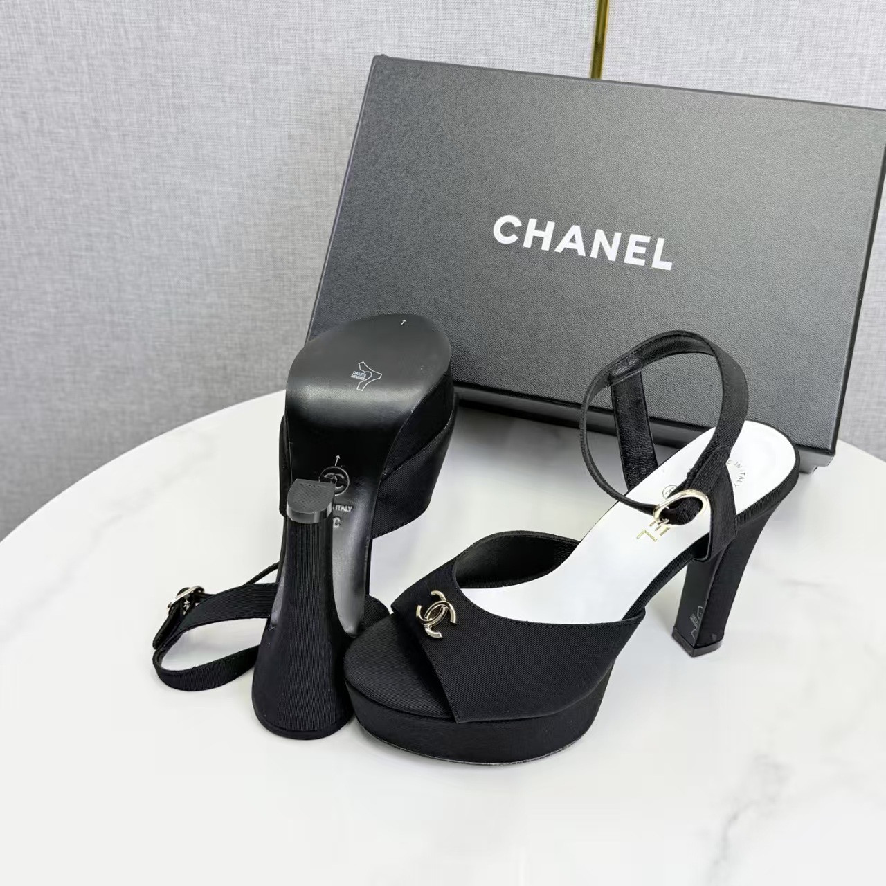 UA Chanel Sandals 11cm Heel