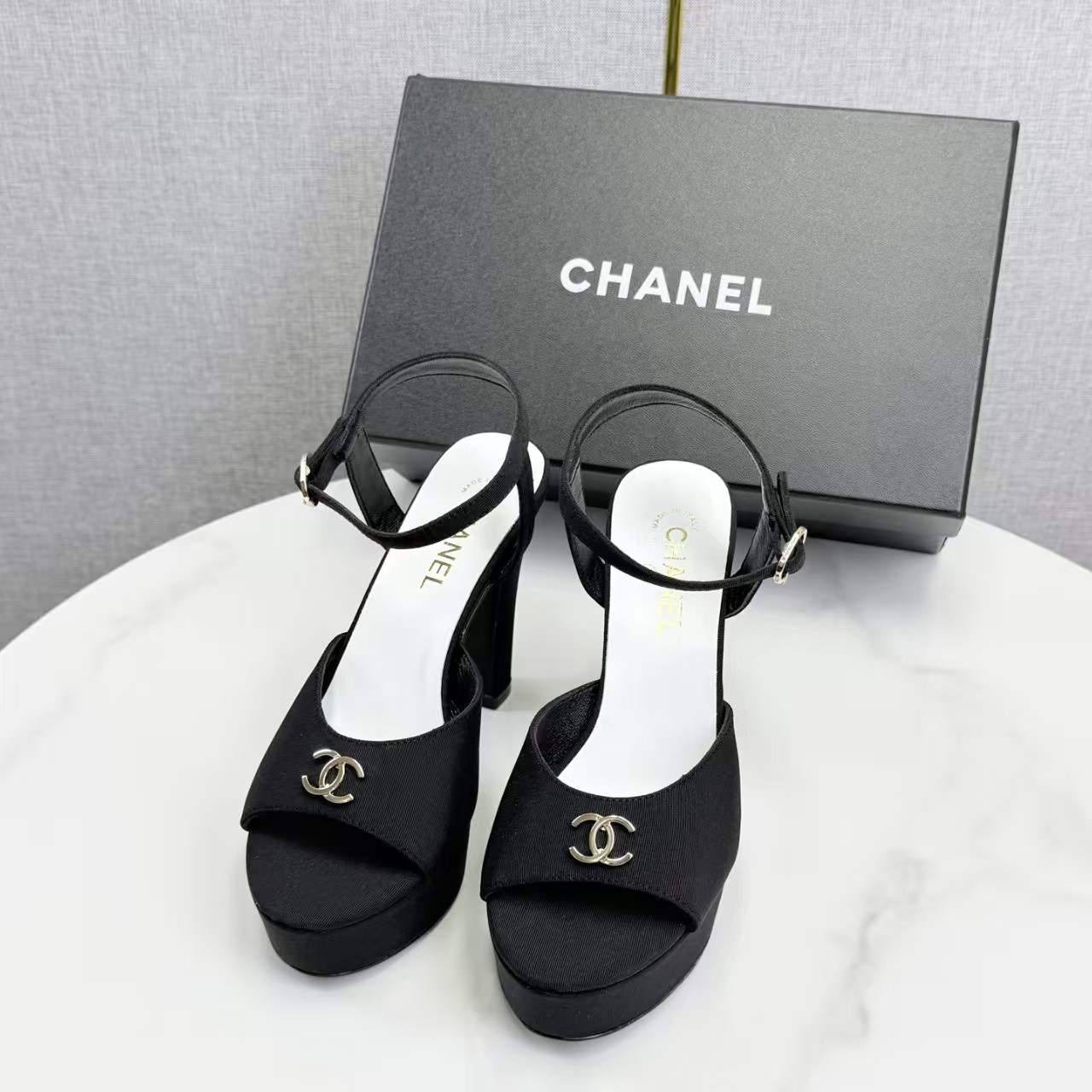 UA Chanel Sandals 11cm Heel