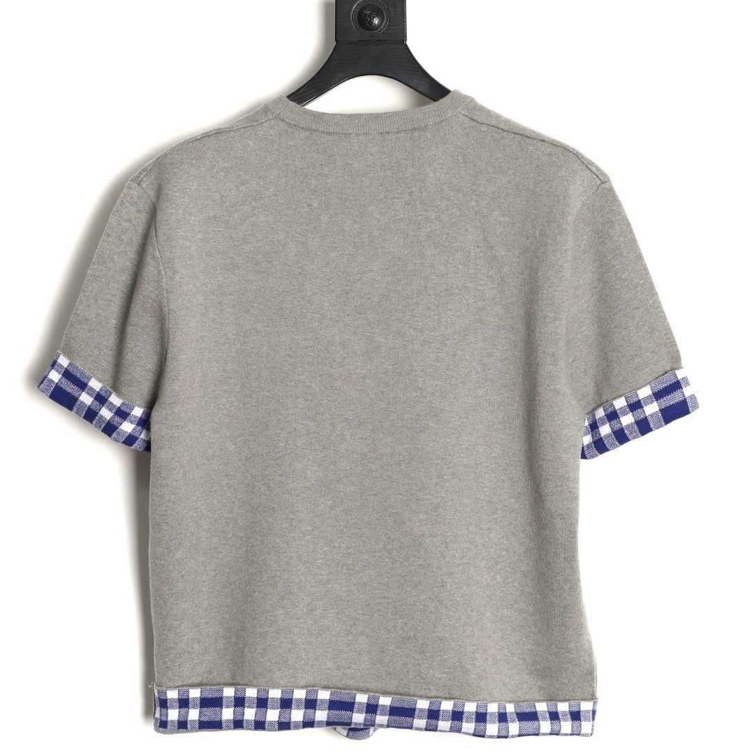 L0ew* knitting short-sleeved t-shirt