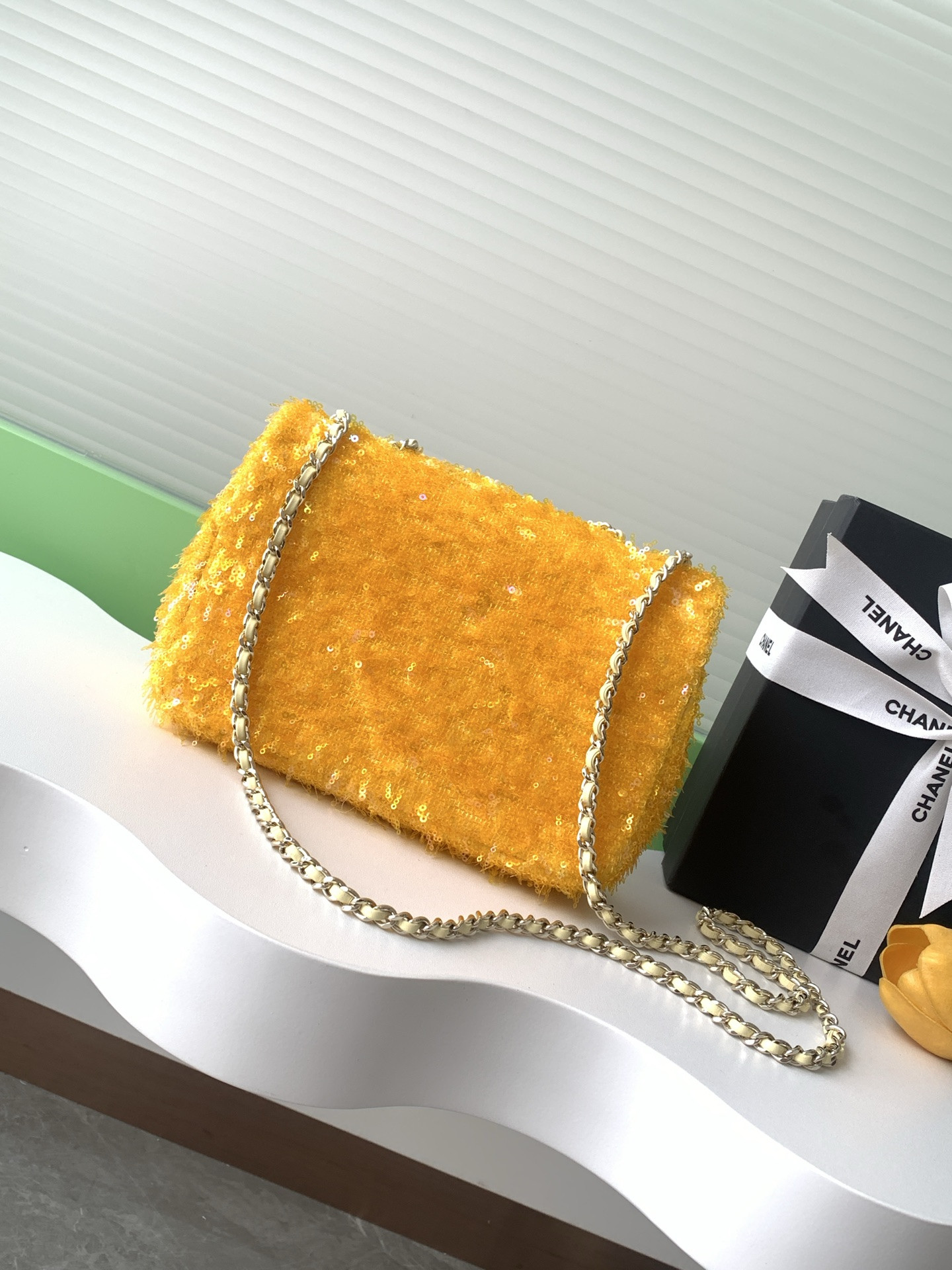 Chanel Sequin Flap Bag AS4561 14x21x8cm