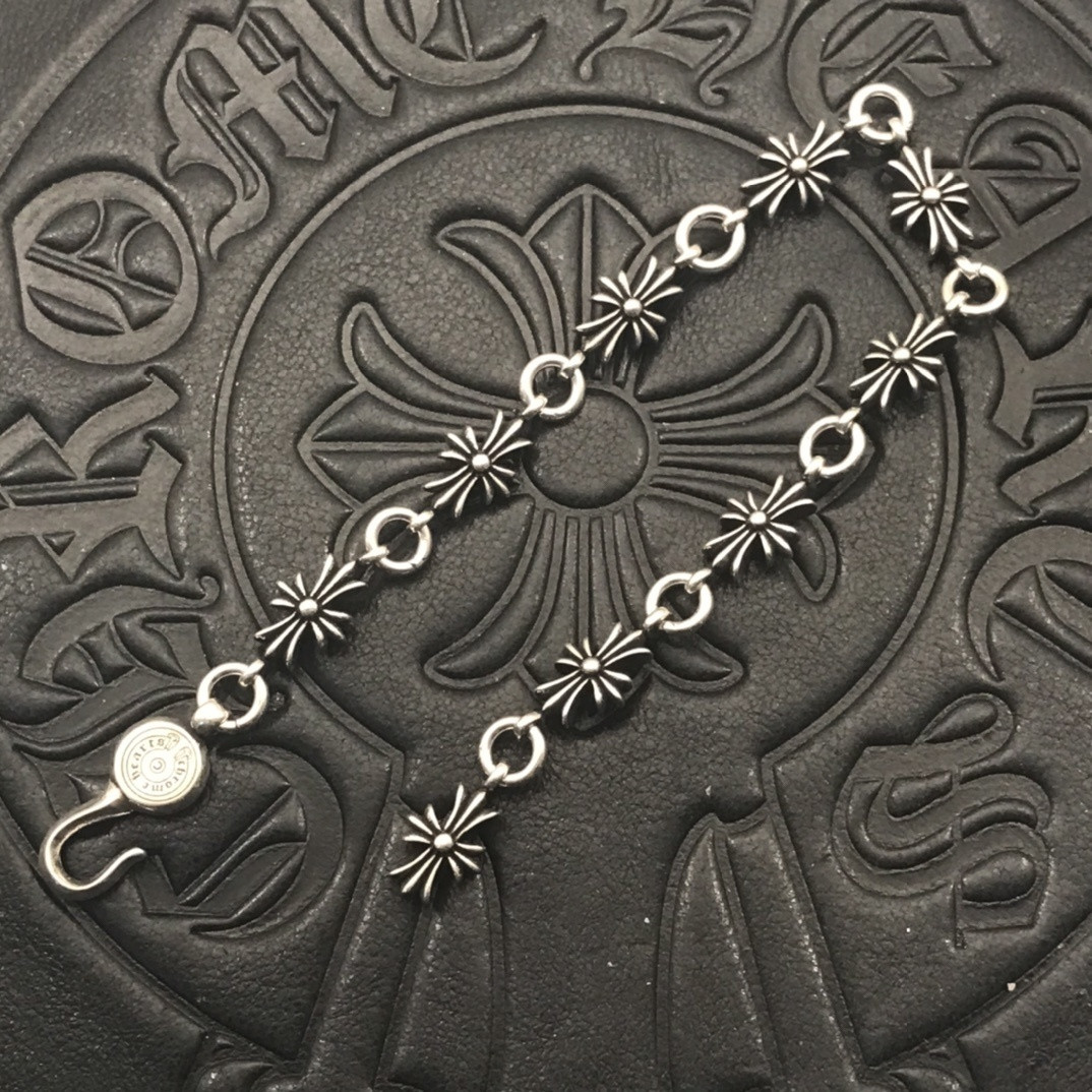 Ch*0me He**ts Cross Bracelet