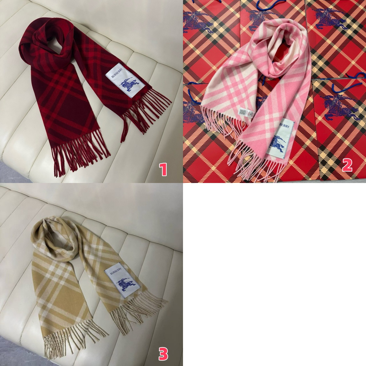 Bv*b*rry scarf 30x180cm 100% cashmere