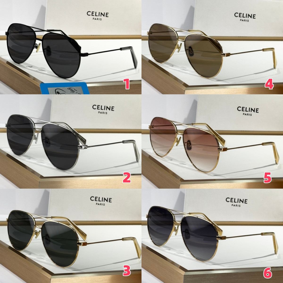 Ce1i*e aviator sunglasses cl40062 61-12-145