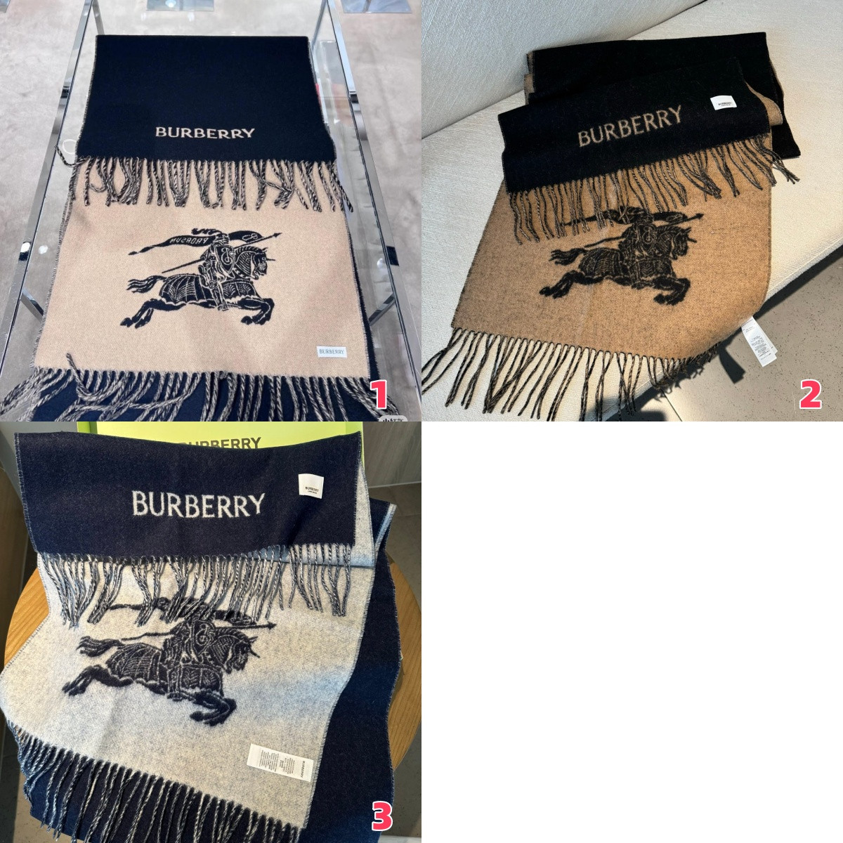 Bv*b*rry reversible ekd cashmere scarf 32x180cm 100% wool