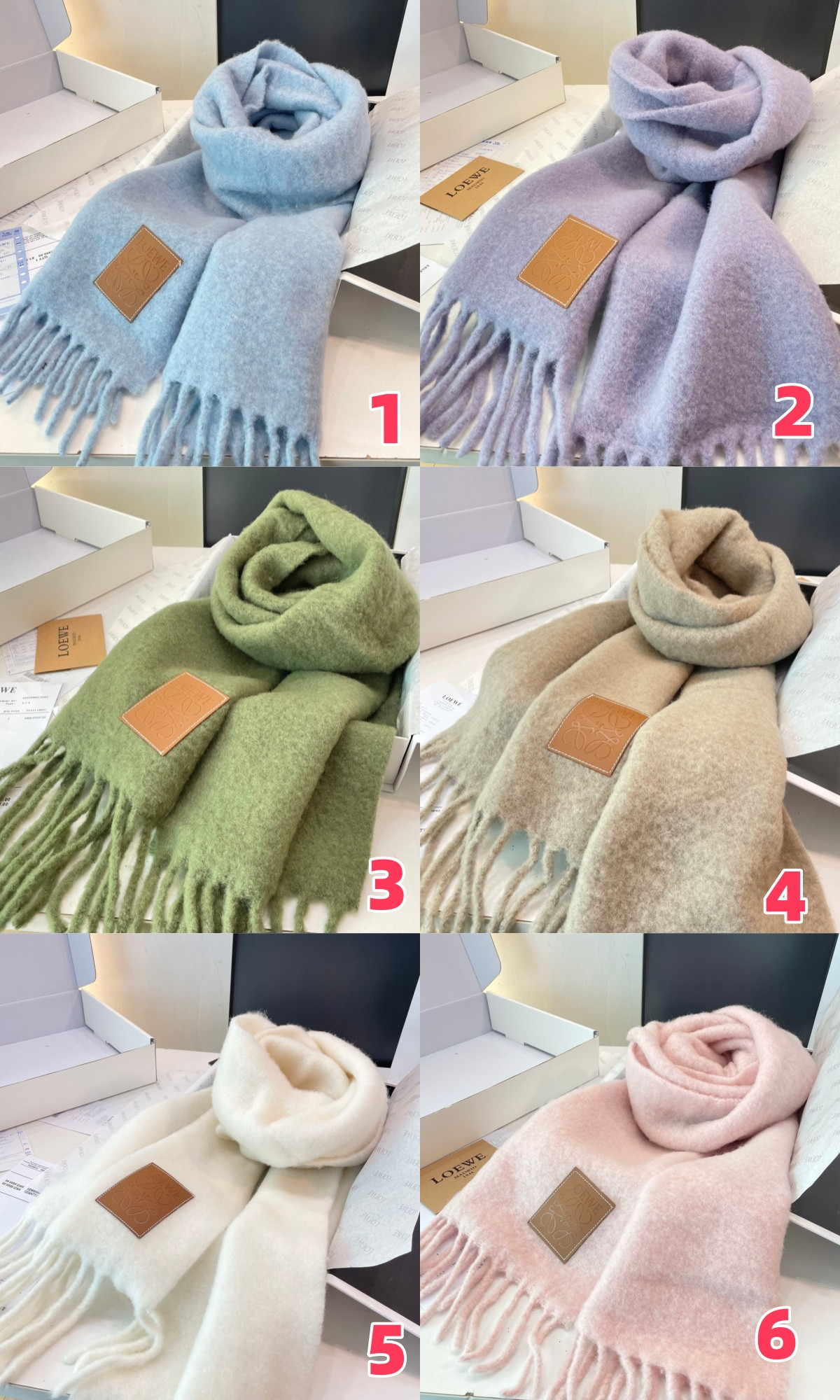 L0ew* Mohair scarf 40x185cm