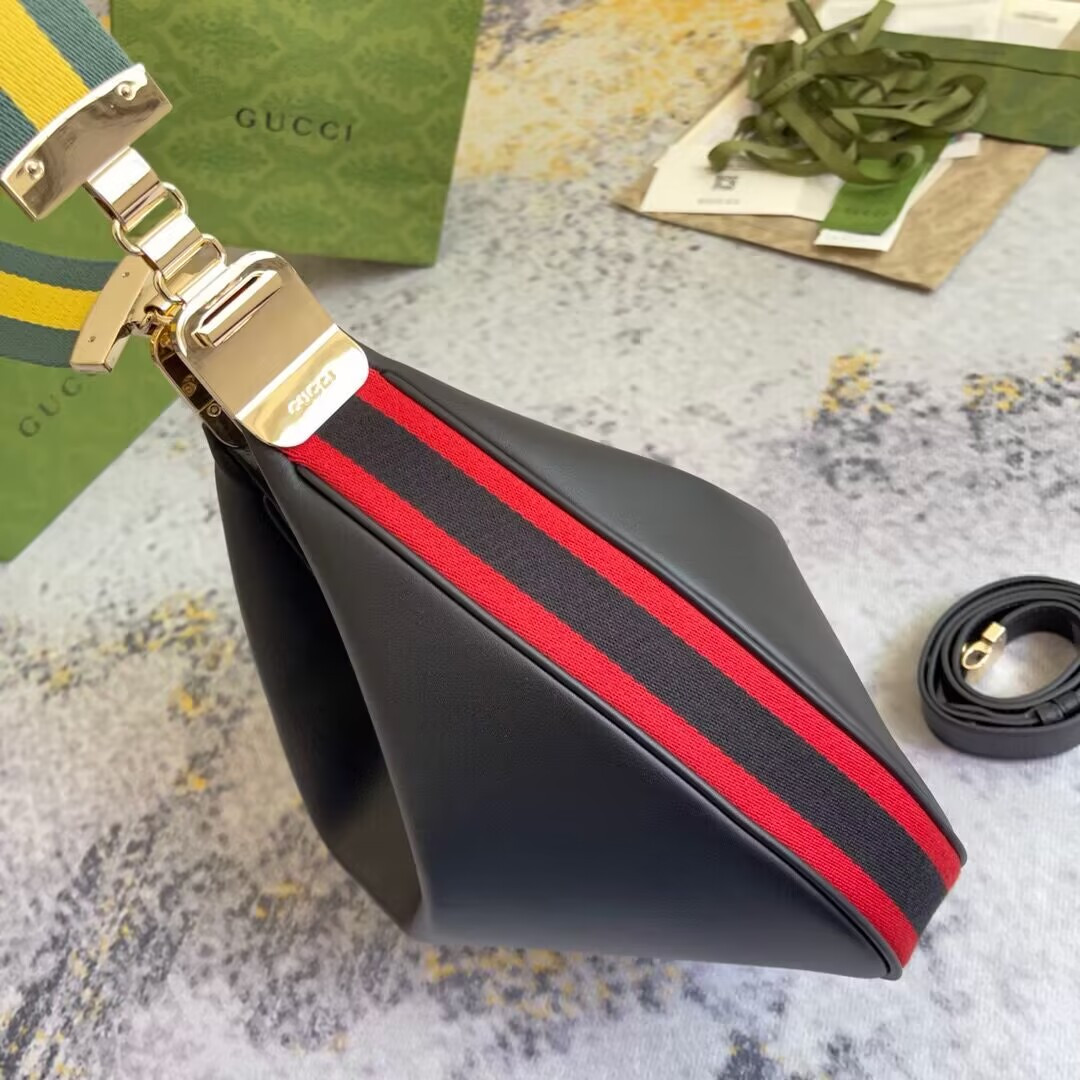 Gvc*1 attache medium shoulder bag black 13.8″w x 12.6″h x 2.4″d