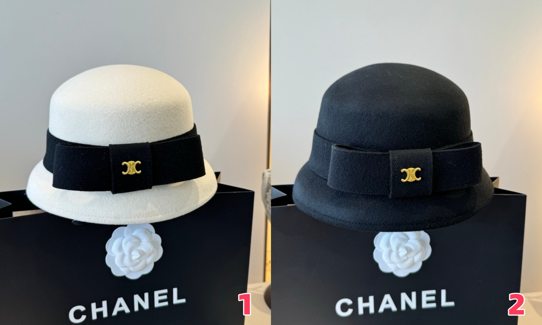 Celine Wool Bucket Hat 57cm Head Circumference