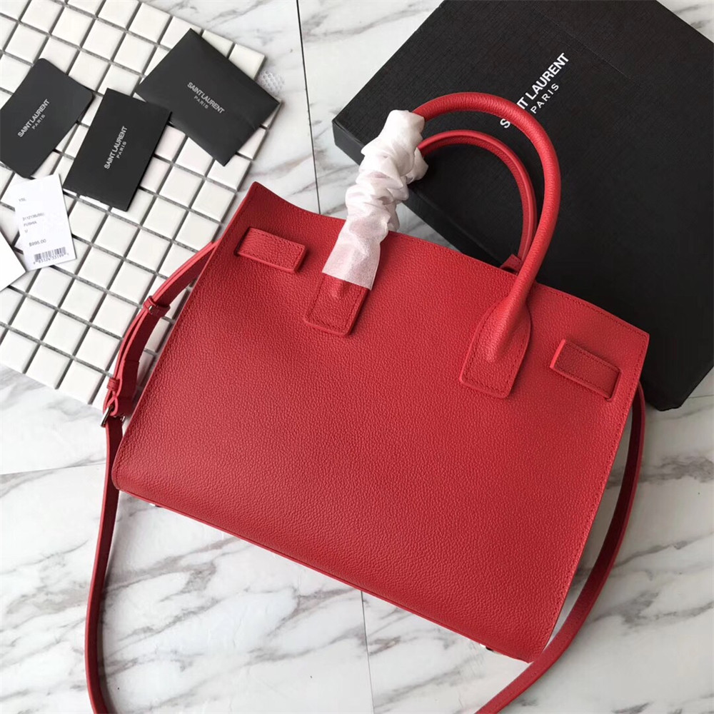 Y51 SAC DE JOUR BABY IN GRAINED LEATHER SHINY RED