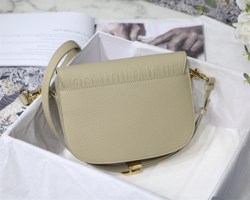 MEDIUM D10r BOBBY BAG Apricot Grained Calfskin