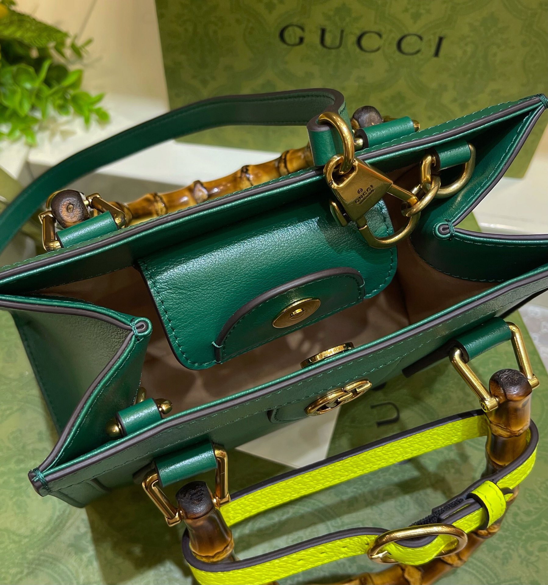 Gvc*1 DIANA MINI TOTE BAG Green 20W x 16H x 10D CM