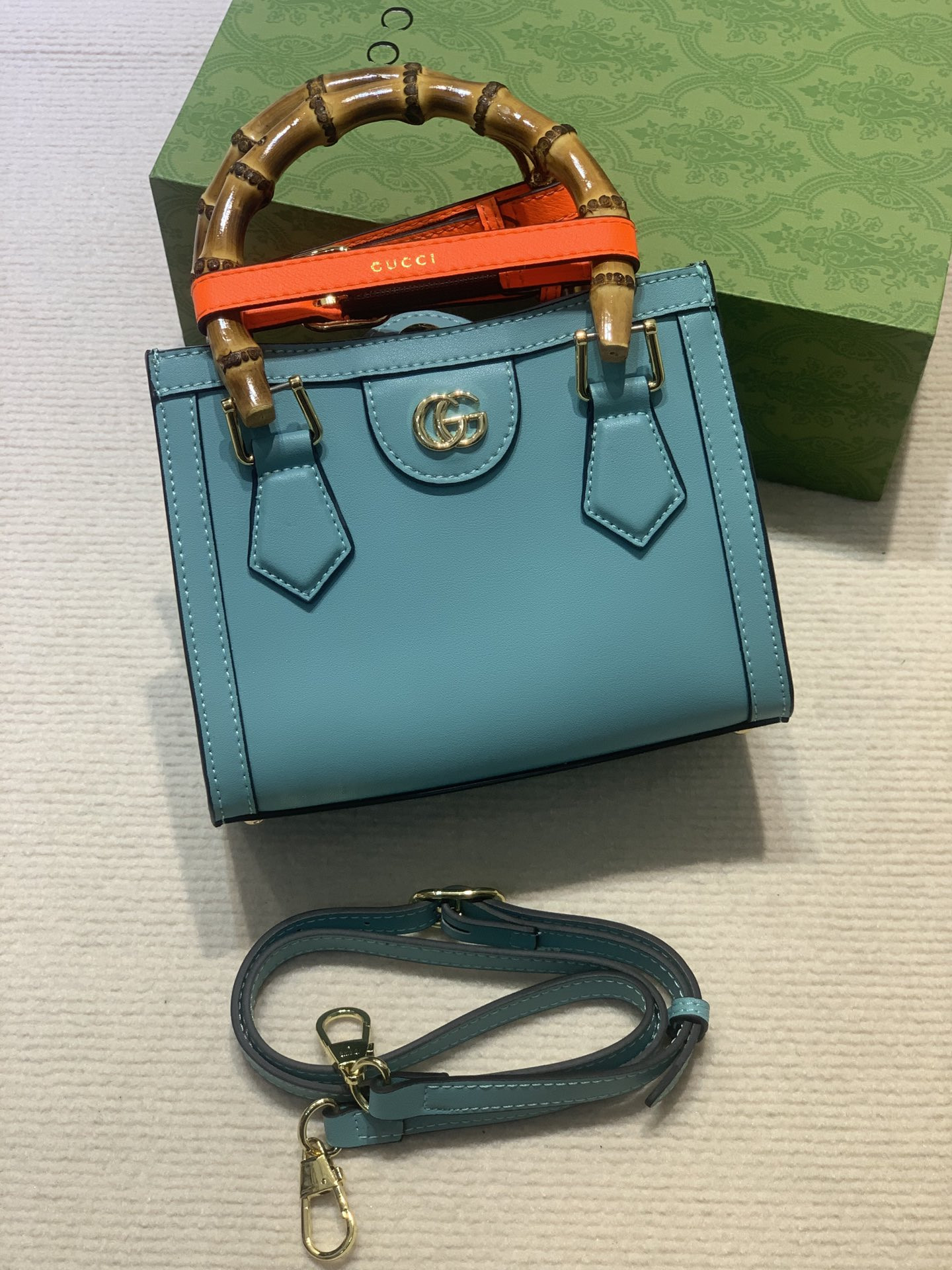 Gvc*1 DIANA MINI TOTE BAG Blue 20W x 16H x 10D CM