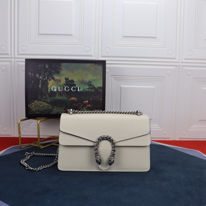 Gvc*1 DIONYSUS SMALL SHOULDER BAG WHITE 28x18x9cm