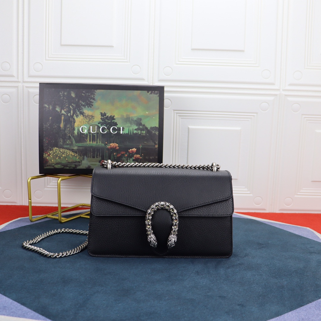 Gvc*1 DIONYSUS SMALL SHOULDER BAG BLACK 28x18x9cm