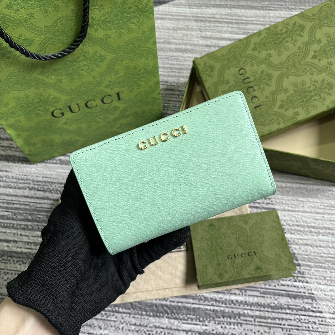 Gvc*1 Script Zip-Around Wallet green 14 x 18.5 x 3cm