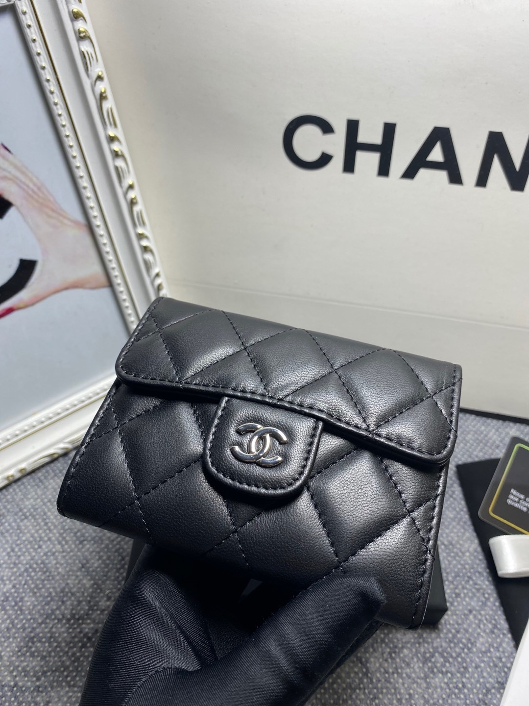 Ch**el FLAP WALLET 12 x 8.5cm