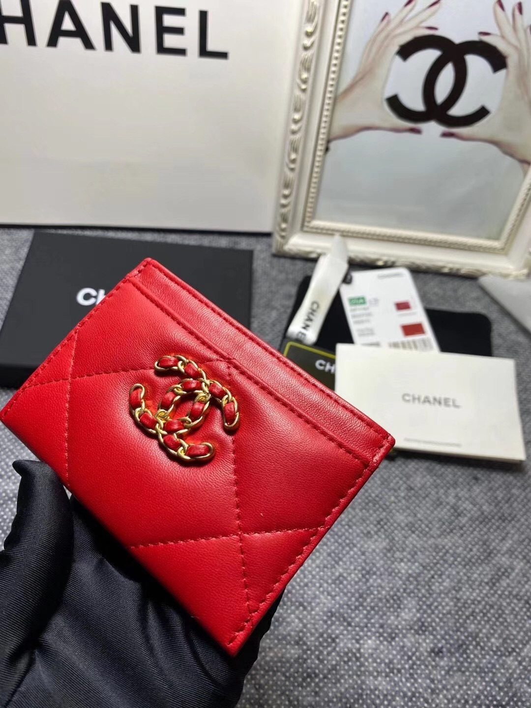 Ch**el CARD HOLDER 11.2×7.5×0.5cm