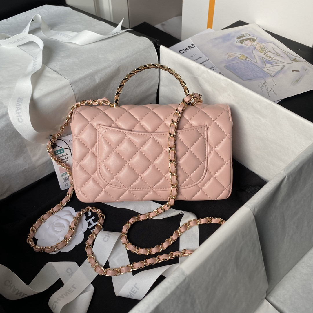 Ch**el 24A Mini Classic Handbag 12 × 20 × 6 cm