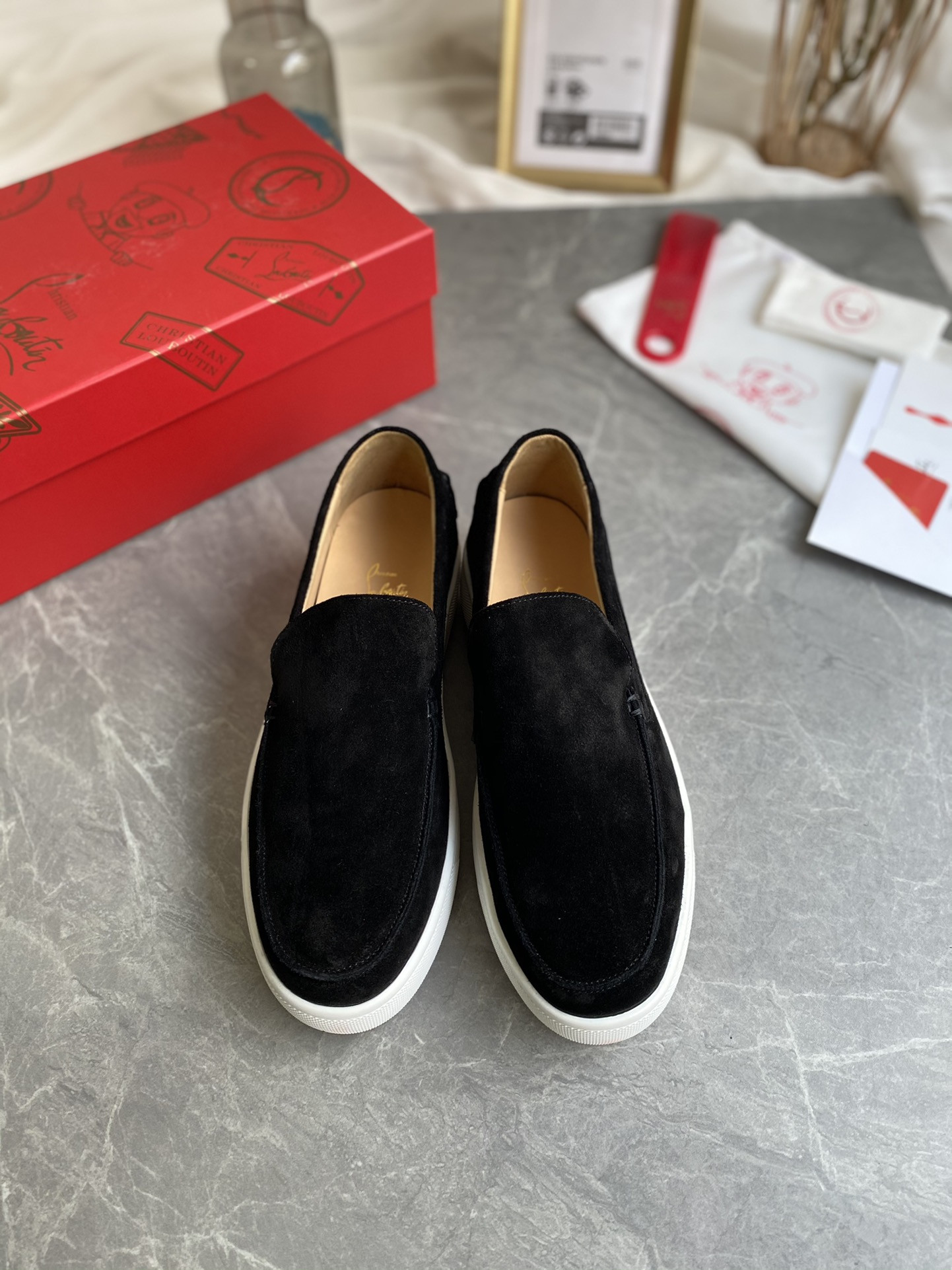 UA Chr1st1an Louboutin thick-soled loafers