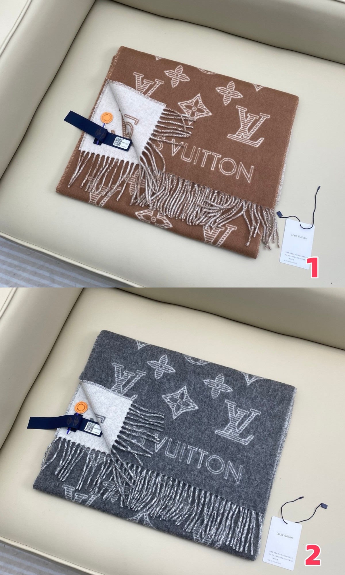 l0vis Vvtt0n monogram shadow scarf 40x200cm