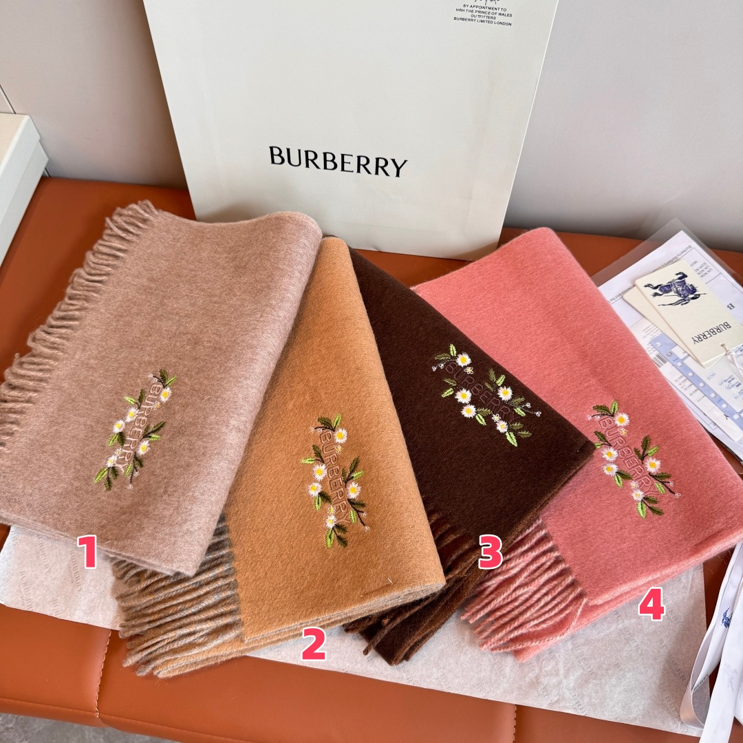 Bv*b*rry Double-sided scarf 30x200cm 100% cashmere