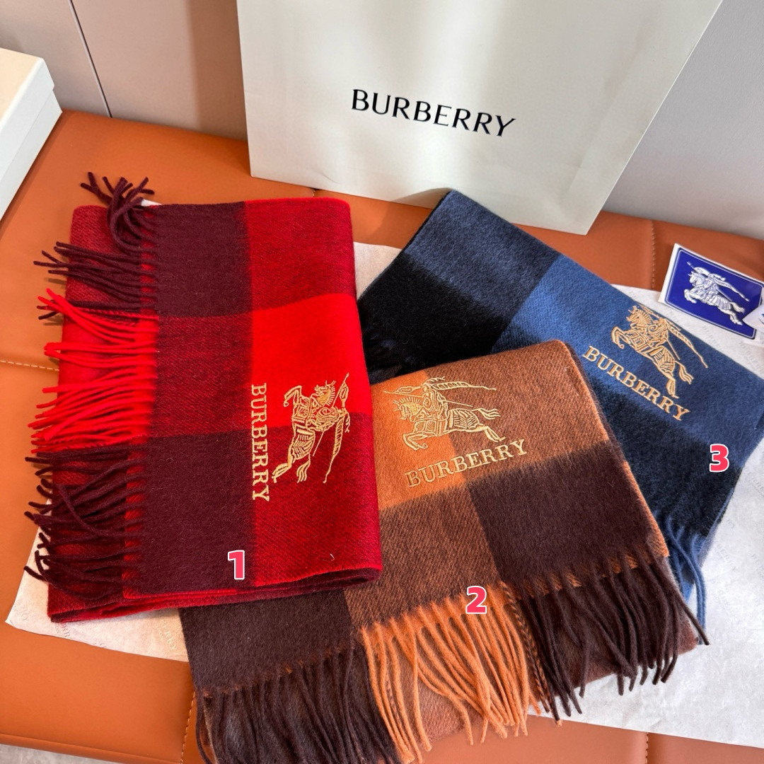 Bv*b*rry scarf 32x180cm 100% cashmere