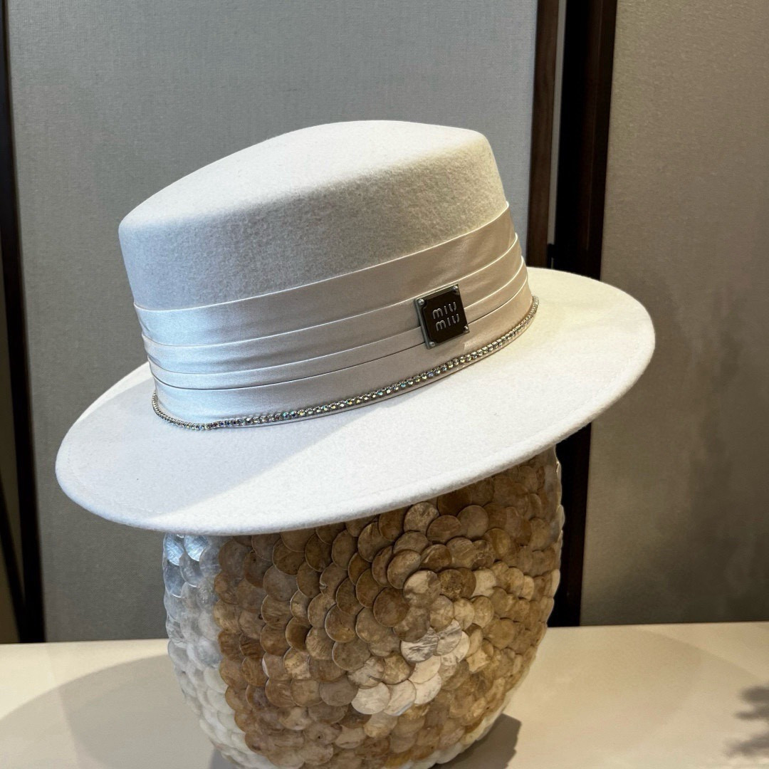 Miu Miu Wool Felt Hat 57cm Head Circumference