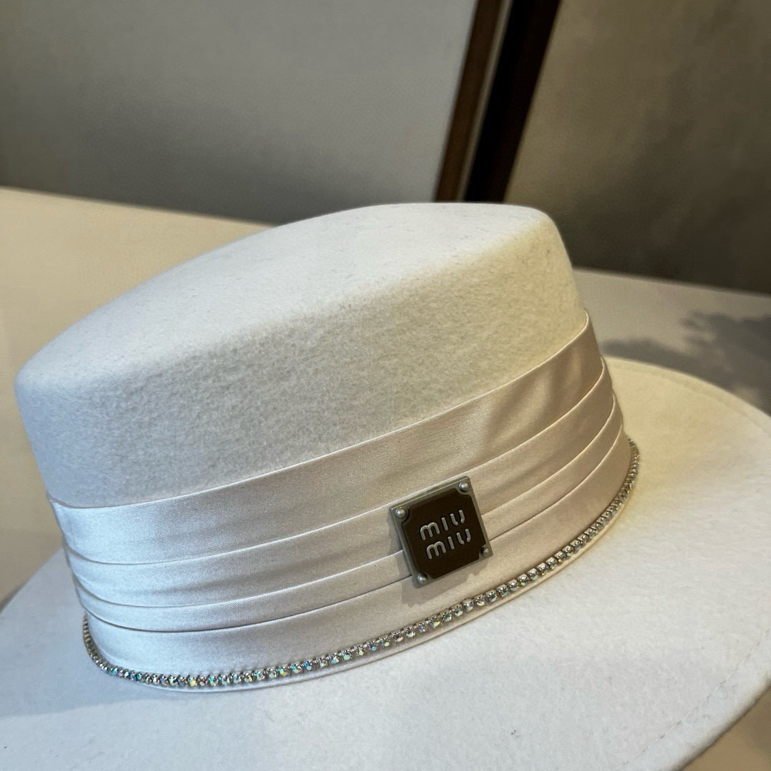 Miu Miu Wool Felt Hat 57cm Head Circumference