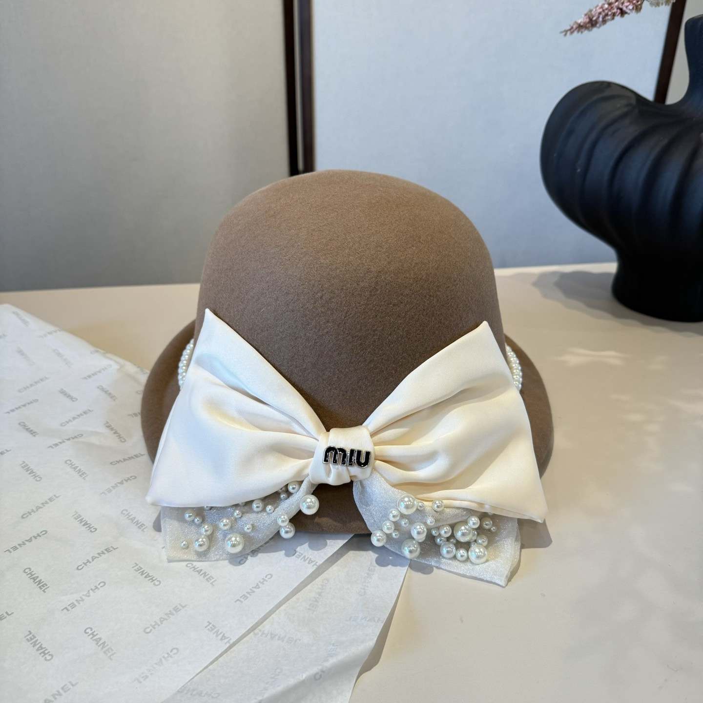 Miu Miu Wool Felt Hat 57cm Head Circumference