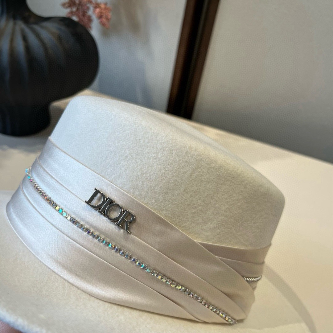 Dior Wool Felt Hat 57cm Head Circumference