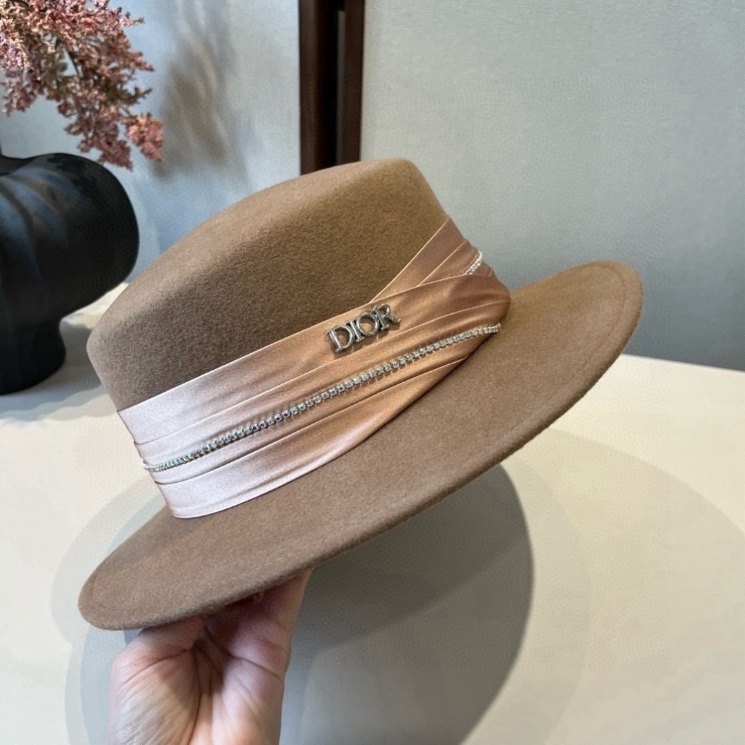 Dior Wool Felt Hat 57cm Head Circumference