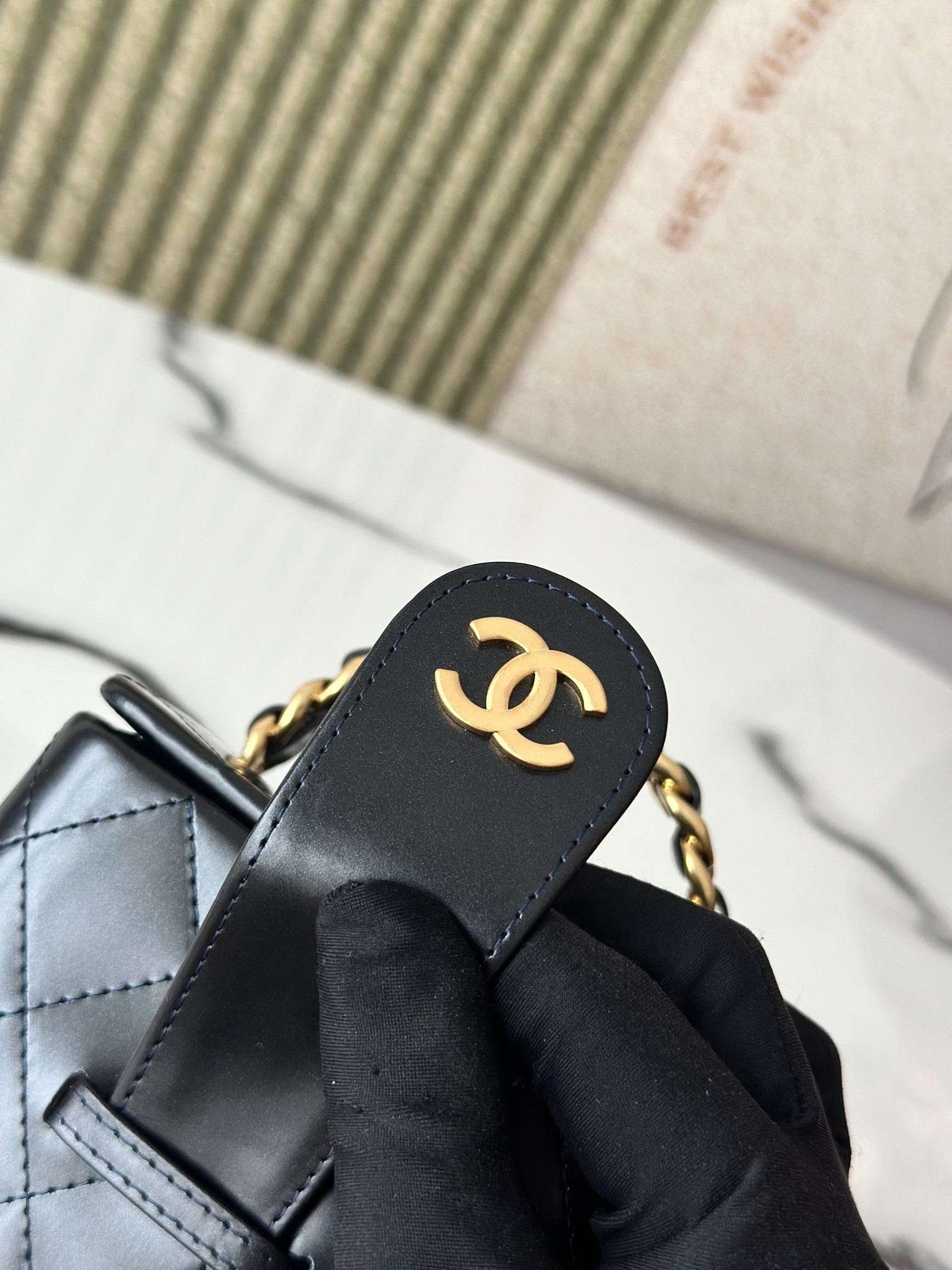 Chanel Vintage Cosmetic Bag 11x9.5x8.5cm
