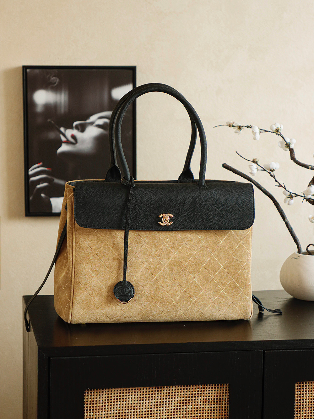 Ch**el boston bag 16x37x29cm