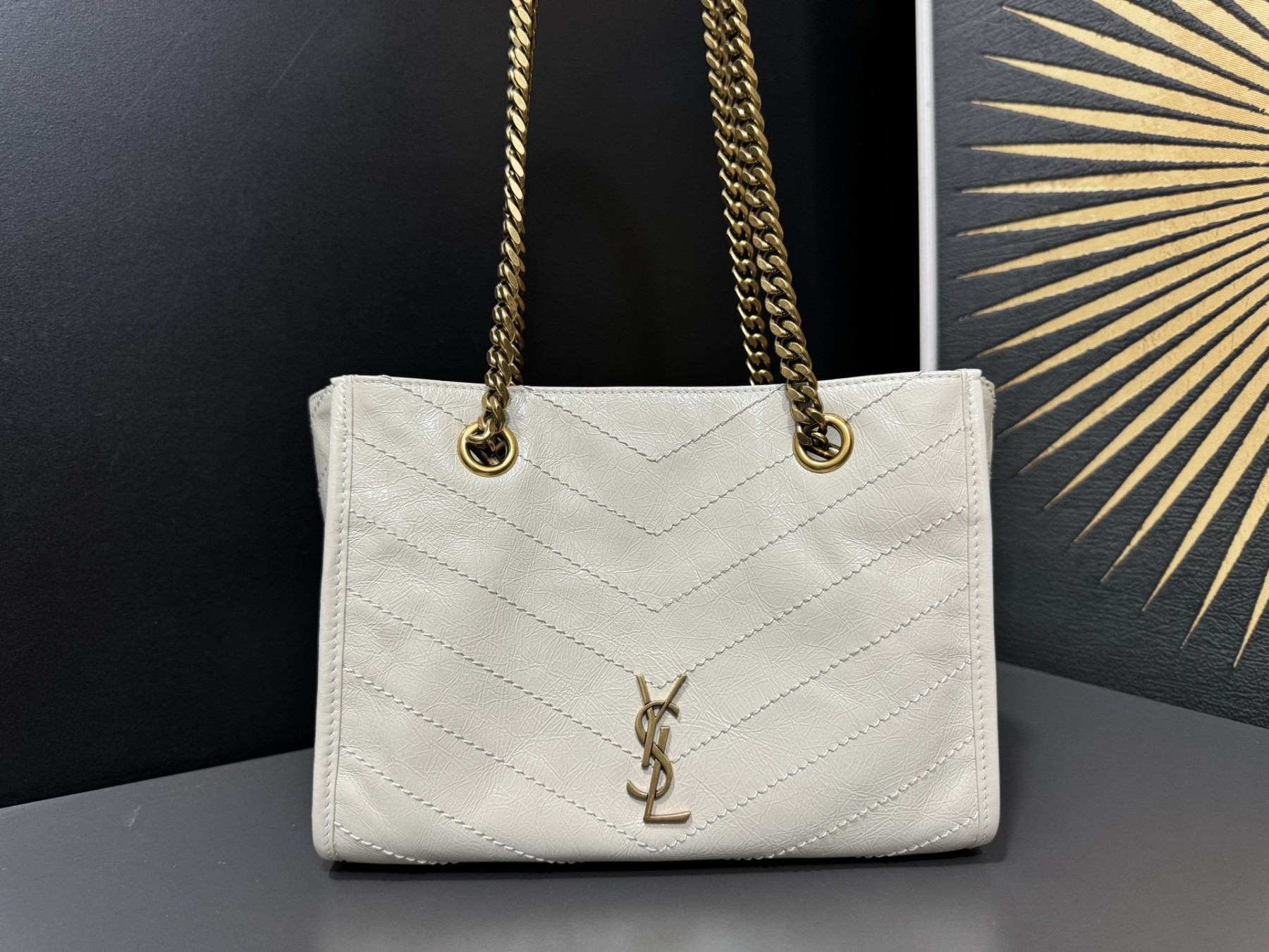 YSL NIKI Small Shopping in Vintage Leather 25x19x10cm