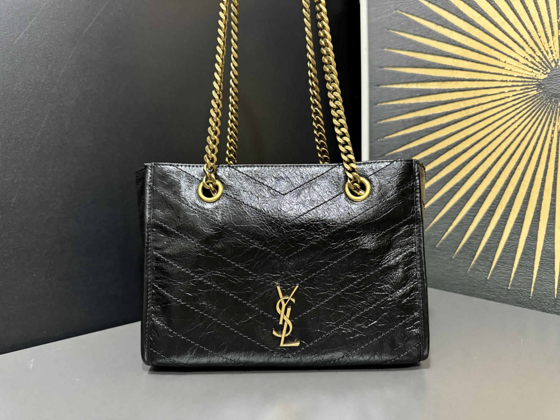 YSL NIKI Small Shopping in Vintage Leather 25x19x10cm