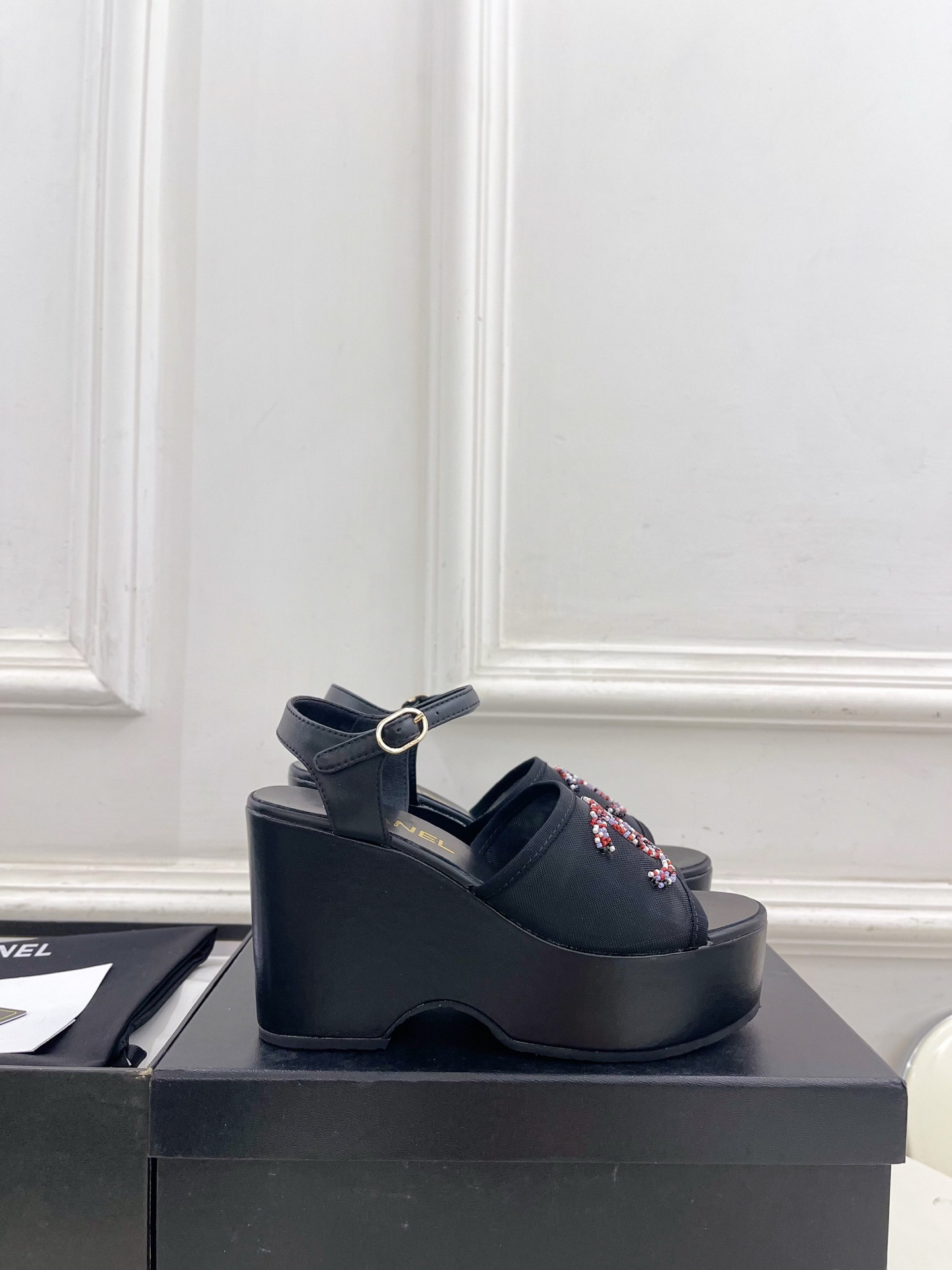 UA Chanel Sandals 9.5cm Heel