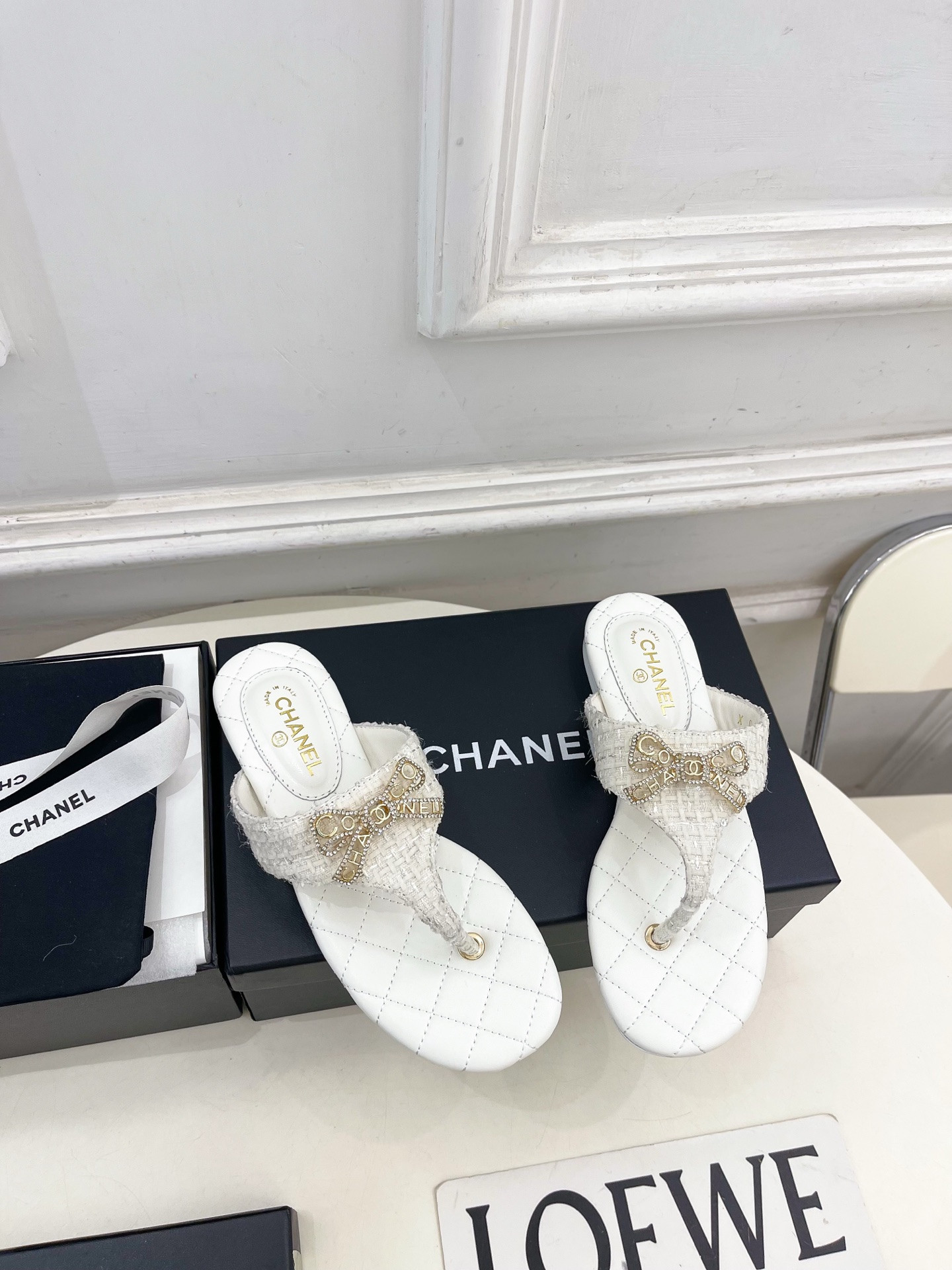 UA Chanel Thongs Sandals