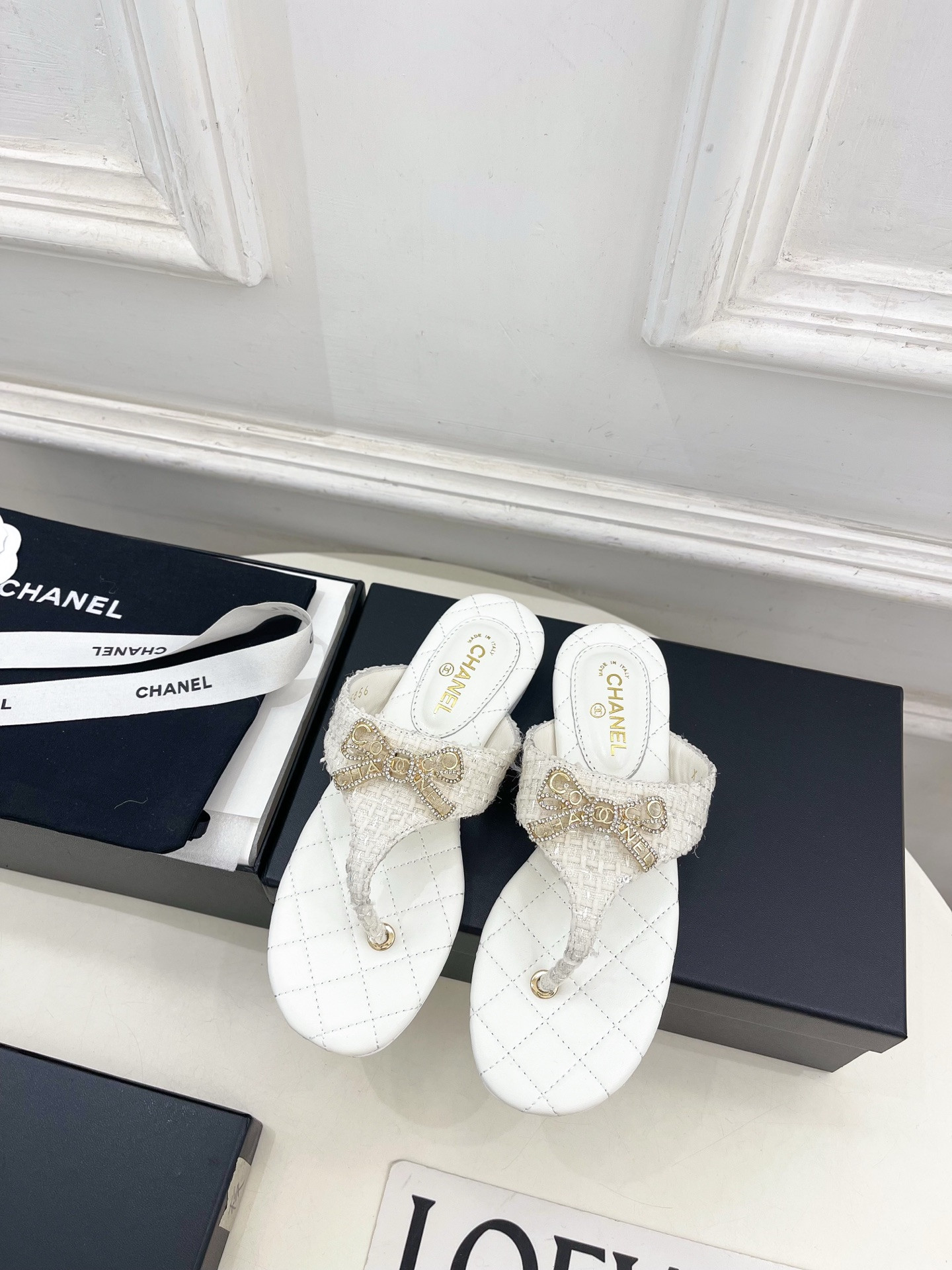UA Chanel Thongs Sandals