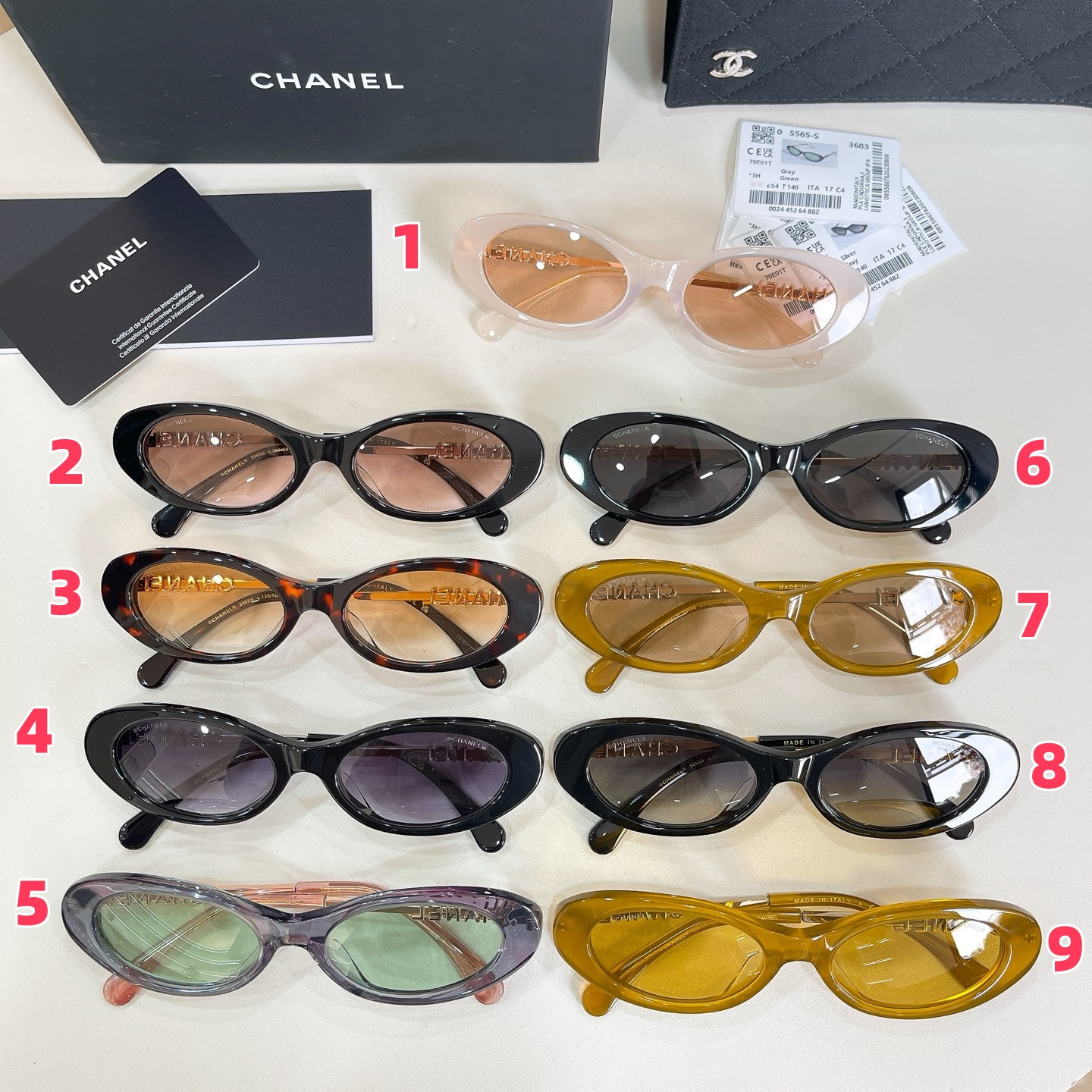 Ch**el glasses 5565s 54-17-140