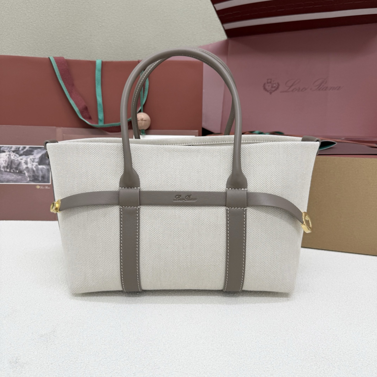 Loro Piana Small Ghiera Shopper 28x19x12cm