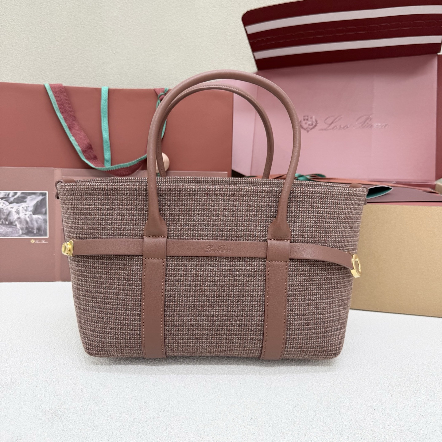 Loro Piana Small Ghiera Shopper 28x19x12cm
