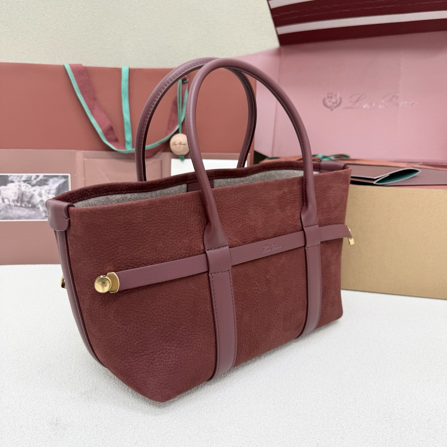 Loro Piana Small Ghiera Shopper 28x19x12cm