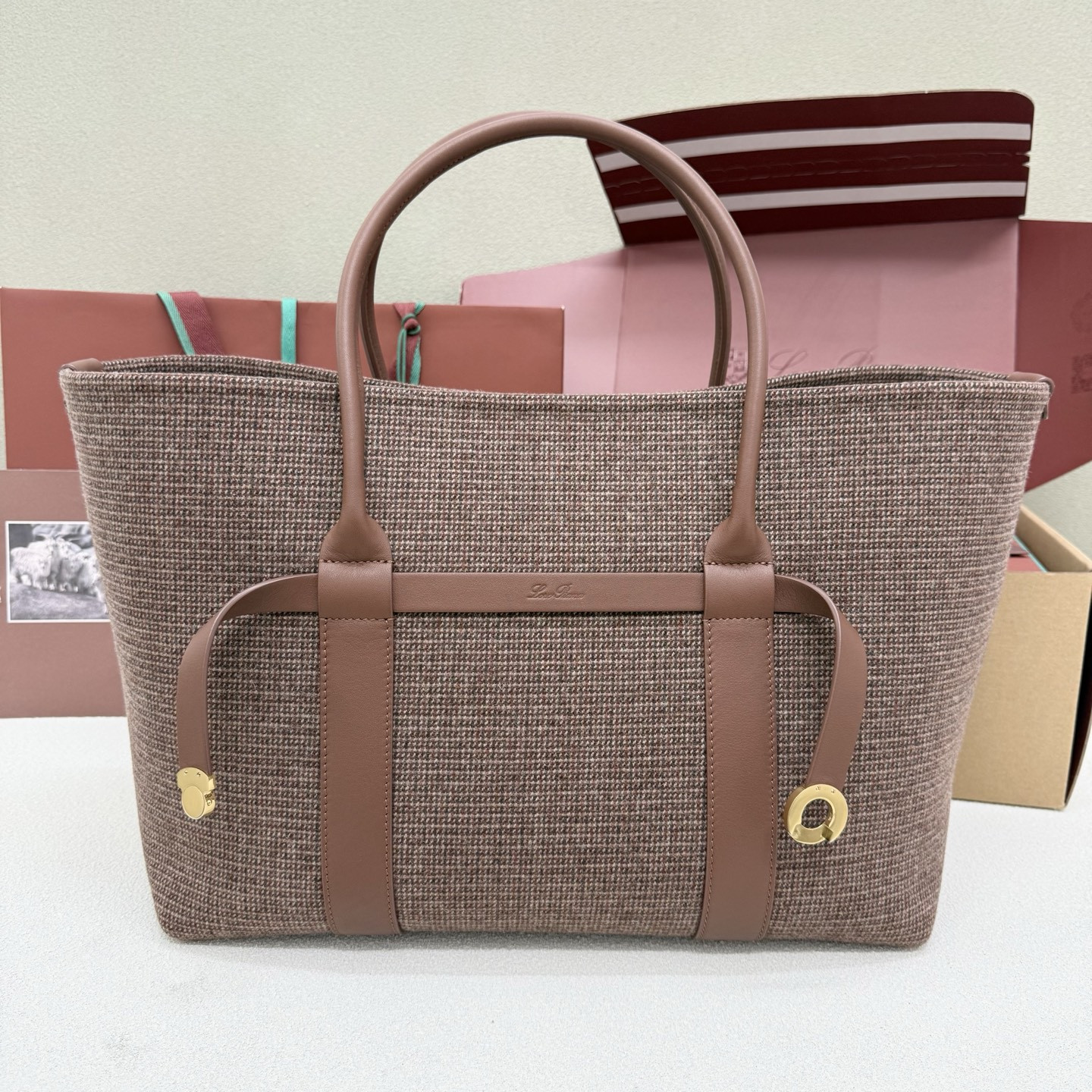 Loro Piana Large Ghiera Shopper 40x26x18cm